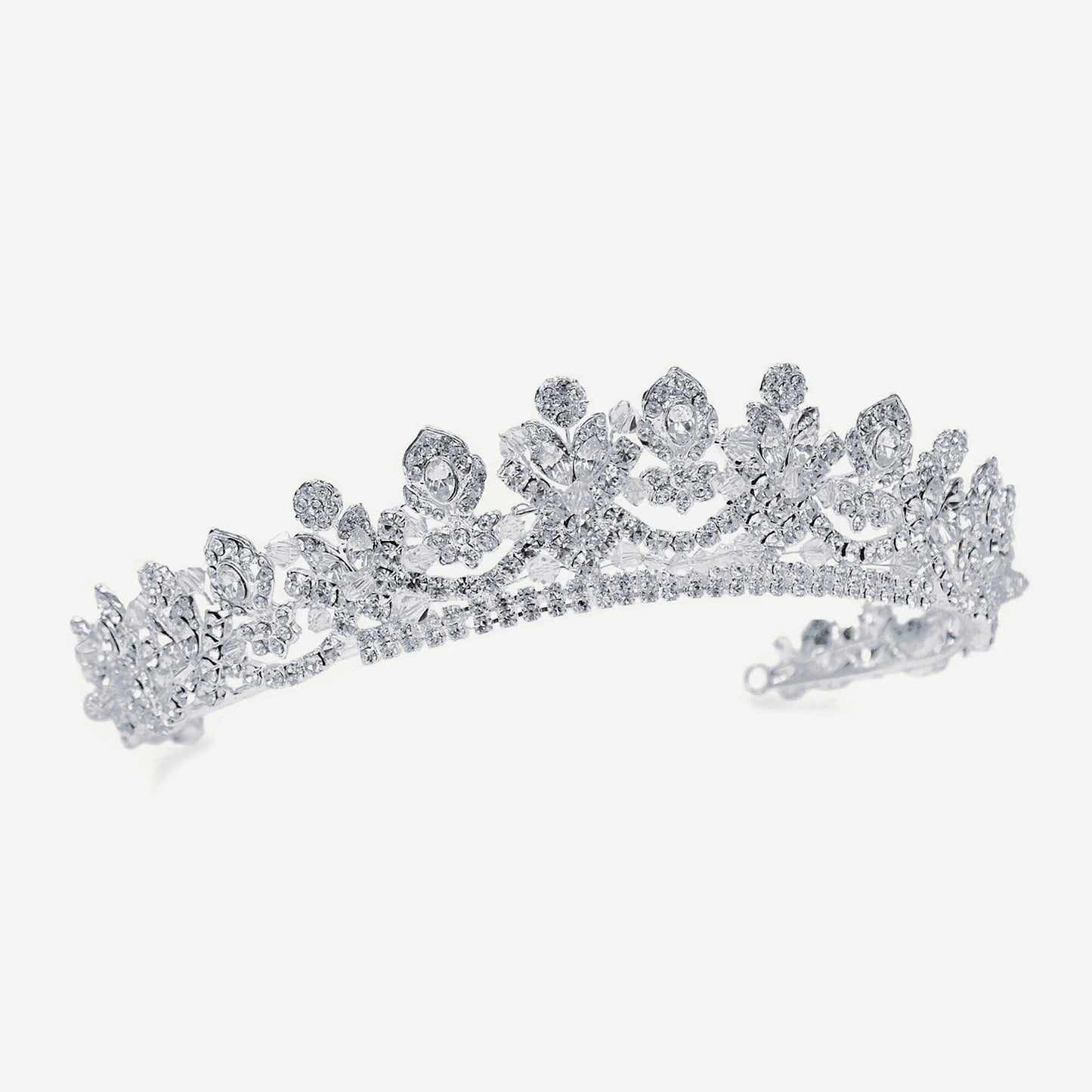 【レンタル】Ivory & Co. アイボリー・アンド・コー Alexandra アレクサンドラ ブライダルティアラ クリスタル シルバー 結婚式 アクセサリー (IC-T1-R)【結婚式　アクセサリー　ティアラ　ヘッドドレス　ヘアアクセサリー】