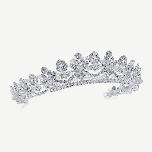 【レンタル】Ivory & Co. アイボリー・アンド・コー Alexandra アレクサンドラ ブライダルティアラ クリスタル シルバー 結婚式 アクセサリー (IC-T1-R)【結婚式　アクセサリー　ティアラ　ヘッドドレス　ヘアアクセサリー】