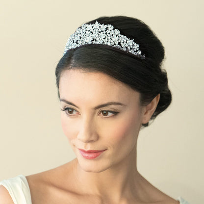 【正規品】Ivory & Co. アイボリー・アンド・コー Princess Grace プリンセスグレース ブライダルティアラ クリスタル シルバー 結婚式 アクセサリー (IC-T22)【結婚式　アクセサリー　ティアラ　ヘッドドレス　ヘアアクセサリー】