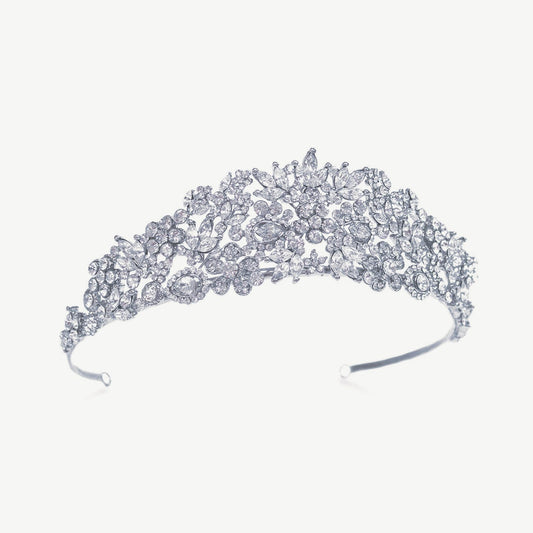【レンタル】Ivory & Co. アイボリー・アンド・コー Princess Grace プリンセスグレース ブライダルティアラ クリスタル シルバー 結婚式 アクセサリー (IC-T22-R)【結婚式　アクセサリー　ティアラ　ヘッドドレス　ヘアアクセサリー】