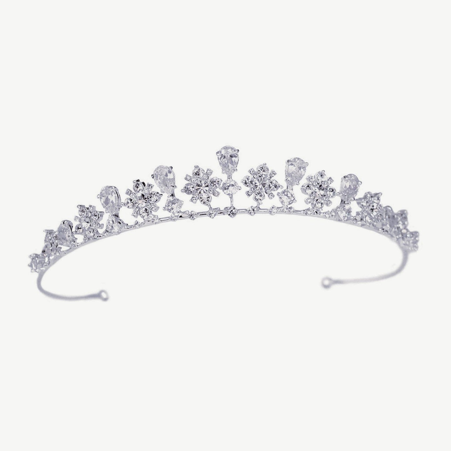 【レンタル】Ivory & Co. アイボリー・アンド・コー Belle ベル ブライダルティアラ ジルコニア クリスタル シルバー 結婚式 アクセサリー (IC-T23-R)【結婚式　アクセサリー　ティアラ　ヘッドドレス　ヘアアクセサリー】