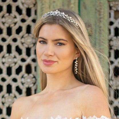 【正規品】Ivory & Co. アイボリー・アンド・コー Clementine クレメンタイン ブライダルティアラ ジルコニア シルバー 結婚式 アクセサリー (IC-T2)【結婚式　アクセサリー　ティアラ　ヘッドドレス　ヘアアクセサリー】