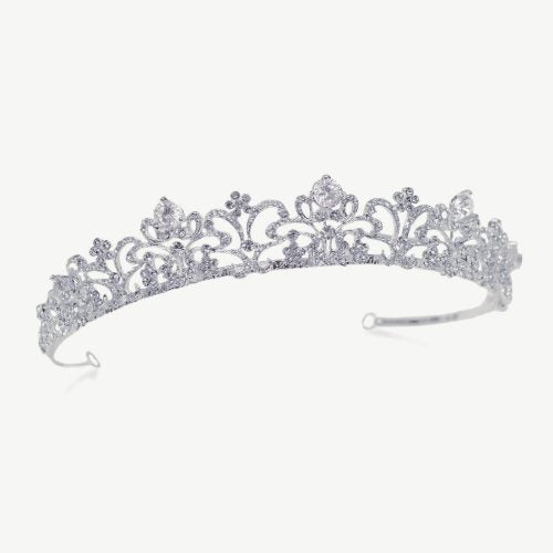 【レンタル】Ivory & Co. アイボリー・アンド・コー Alyssa アリッサ ブライダルティアラ ジルコニア クリスタル シルバー 結婚式 アクセサリー (IC-T3-R)【結婚式　アクセサリー　ティアラ　ヘッドドレス　ヘアアクセサリー】