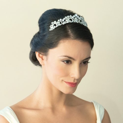 【正規品】Ivory & Co. アイボリー・アンド・コー Christiana クリスティアナ ブライダルティアラ ジルコニア シルバー 結婚式 アクセサリー (IC-T4)【結婚式　アクセサリー　ティアラ　ヘッドドレス　ヘアアクセサリー】