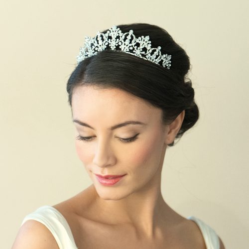 【正規品】Ivory & Co. アイボリー・アンド・コー Constance コンスタンス ブライダルティアラ クリスタル シルバー 結婚式 アクセサリー (IC-T6)【結婚式　アクセサリー　ティアラ　ヘッドドレス　ヘアアクセサリー】