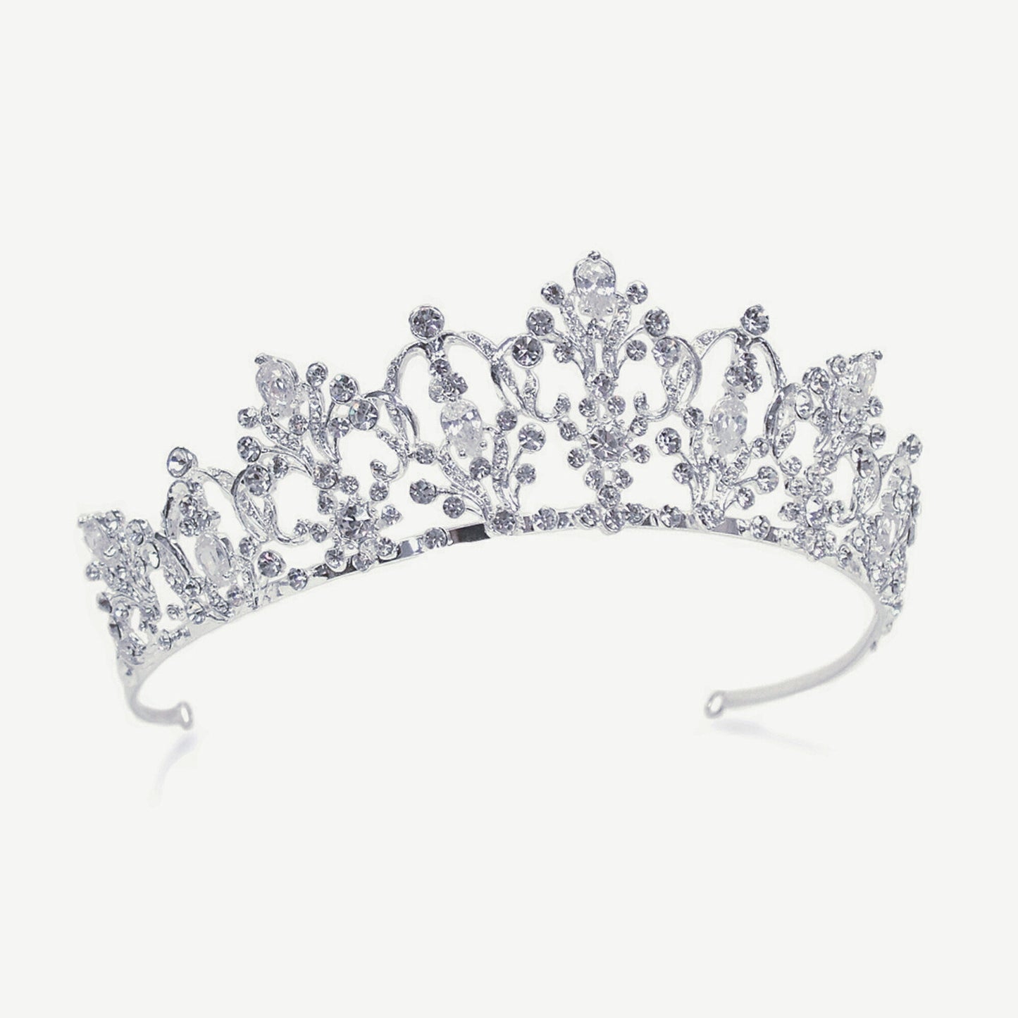 【レンタル】Ivory & Co. アイボリー・アンド・コー Constance コンスタンス ブライダルティアラ クリスタル シルバー 結婚式 アクセサリー (IC-T6-R)【結婚式　アクセサリー　ティアラ　ヘッドドレス　ヘアアクセサリー】