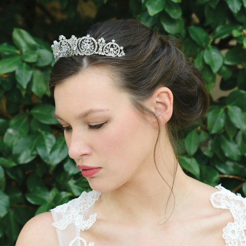 【正規品】Ivory & Co. アイボリー・アンド・コー Eugenie ユージニー ブライダルティアラ クリスタル シルバー 結婚式 アクセサリー (IC-T7)【結婚式　アクセサリー　ティアラ　ヘッドドレス　ヘアアクセサリー】