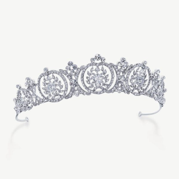 【レンタル】Ivory & Co. アイボリー・アンド・コー Eugenie ユージニー ブライダルティアラ クリスタル シルバー 結婚式 アクセサリー (IC-T7-R)【結婚式　アクセサリー　ティアラ　ヘッドドレス　ヘアアクセサリー】