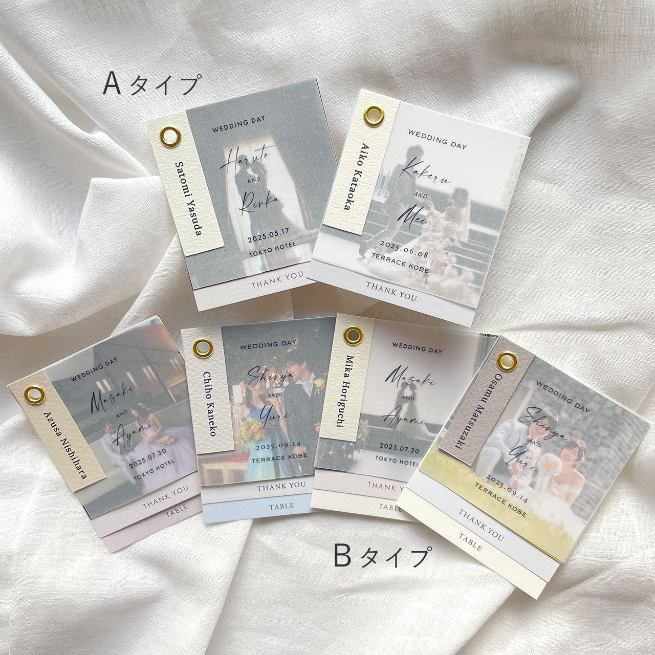 席札+メッセージカード “Index mini”|Aタイプ【結婚式 ペーパー 席札】