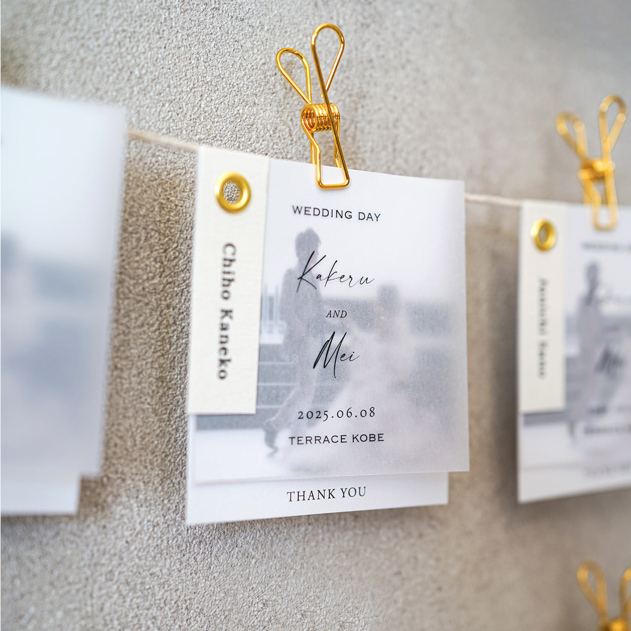 席札+メッセージカード “Index mini”|Aタイプ【結婚式 ペーパー 席札】