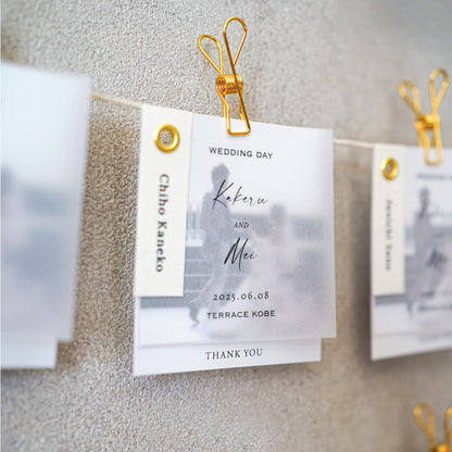 席札+メッセージカード “Index mini”|Aタイプ【結婚式 ペーパー 席札】