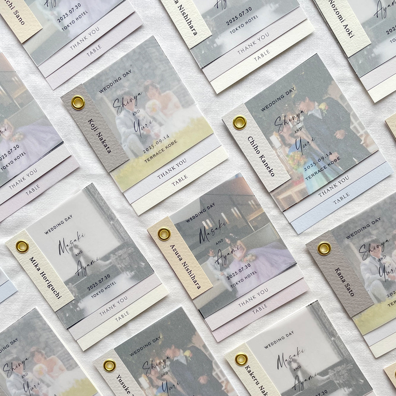 席札+メッセージカード+エスコートカード “Index mini”|Bタイプ【結婚式 ペーパー 席札】