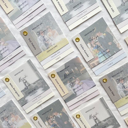 席札+メッセージカード+エスコートカード “Index mini”|Bタイプ【結婚式 ペーパー 席札】