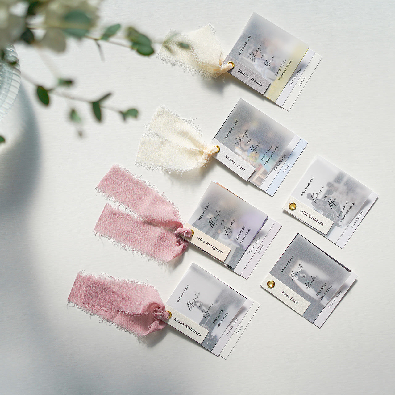 席札+メッセージカード+エスコートカード “Index mini”|Bタイプ【結婚式 ペーパー 席札】