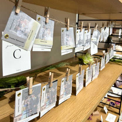 席札+メッセージカード+エスコートカード “Index mini”|Bタイプ【結婚式 ペーパー 席札】