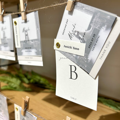 席札+メッセージカード+エスコートカード “Index mini”|Bタイプ【結婚式 ペーパー 席札】