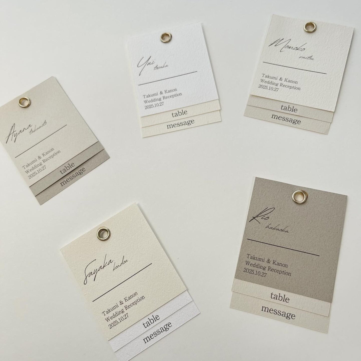 エスコートカード テーブル席次表入り 【結婚式 ペーパー エスコートカード】