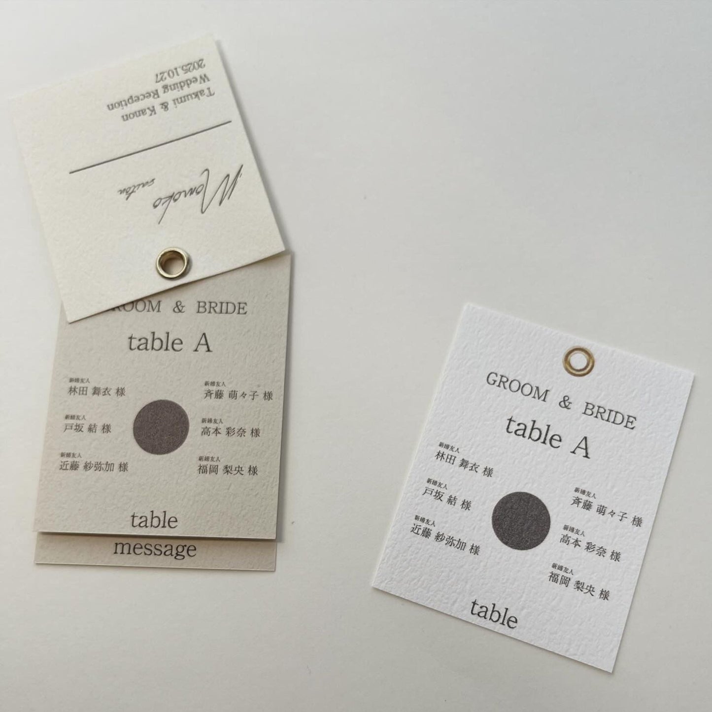 エスコートカード テーブル席次表入り 【結婚式 ペーパー エスコートカード】