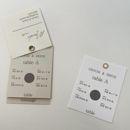エスコートカード テーブル席次表入り 【結婚式 ペーパー エスコートカード】
