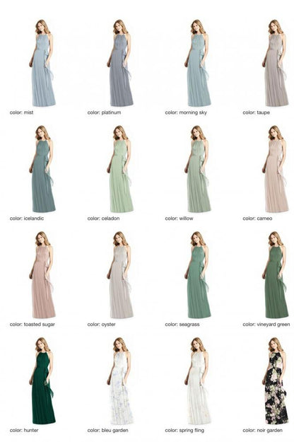 JP1007 Jenny Packham ジェニーパッカム ホルターネック ブライズメイド ロングドレス 70色 【結婚式 ブライズメイド アッシャー オーダーメイド】