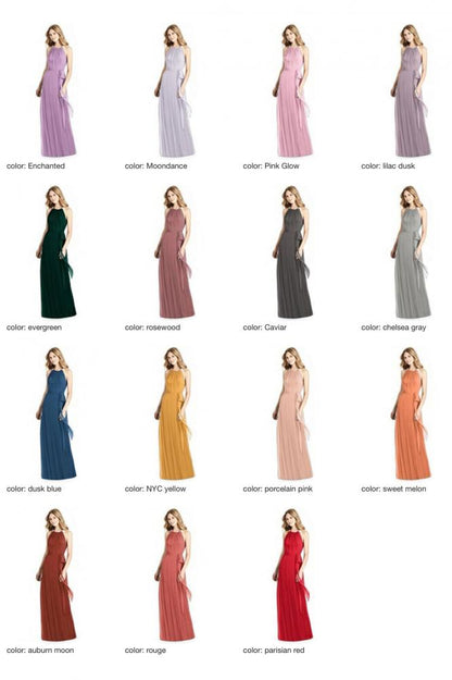 JP1007 Jenny Packham ジェニーパッカム ホルターネック ブライズメイド ロングドレス 70色 【結婚式 ブライズメイド アッシャー オーダーメイド】