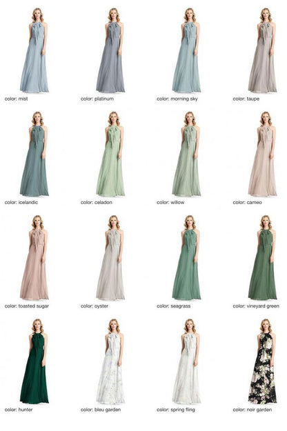 JP1029 Jenny Packham ジェニーパッカム ブライズメイド ホルターネック ロングドレス 79色 【結婚式 ブライズメイド アッシャー オーダーメイド】