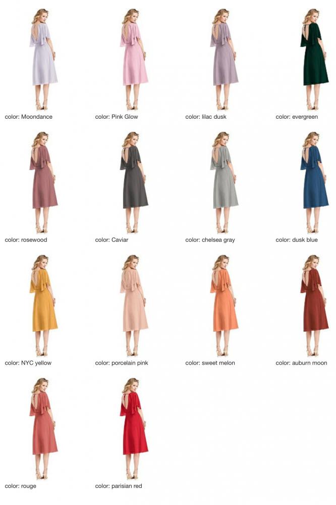 JP1030 Jenny Packham ジェニーパッカム ブライズメイド ドルマンスリーブ ショートドレス 79色 【結婚式 ブライズメイド アッシャー オーダーメイド】