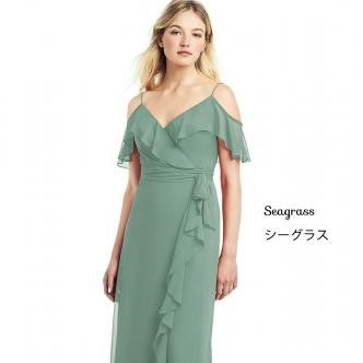 JP1040 jenny Packham ジェニーパッカム ブライズメイド オフショルダー ロングドレス 79色 【結婚式　ブライズメイド　アッシャー　オーダーメイド】