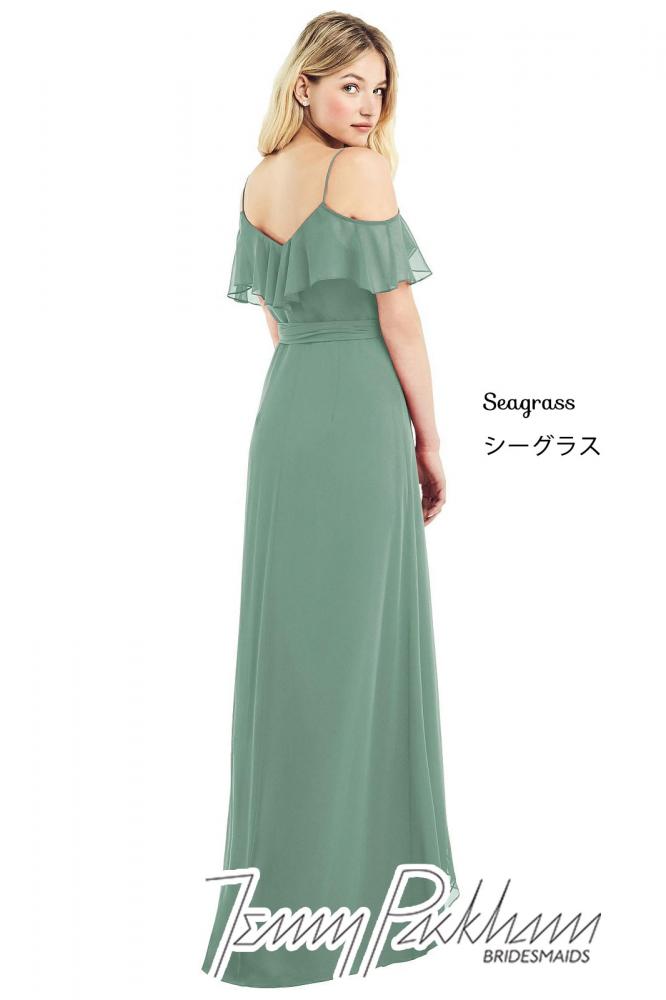 JP1040 jenny Packham ジェニーパッカム ブライズメイド オフショルダー ロングドレス 79色 【結婚式 ブライズメイド アッシャー オーダーメイド】