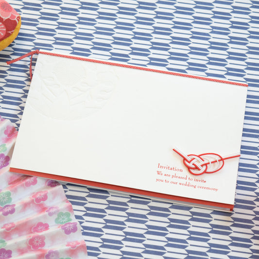 【結婚式 招待状セット】 吉祥白(印刷込み)【結婚式 ペーパー 招待状】