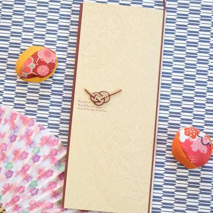 【結婚式 席次表 大人数専用】吉祥 茶 (印刷込み)【結婚式 ペーパー 席次表】