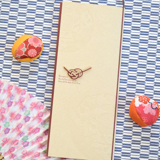 席順表 (印刷込み) 吉祥 茶 結婚式 席順表【結婚式 ペーパー 席次表】