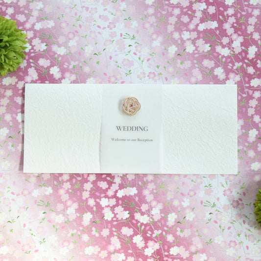 【結婚式 招待状セット】 小春 白 (印刷込み)【結婚式 ペーパー 招待状】