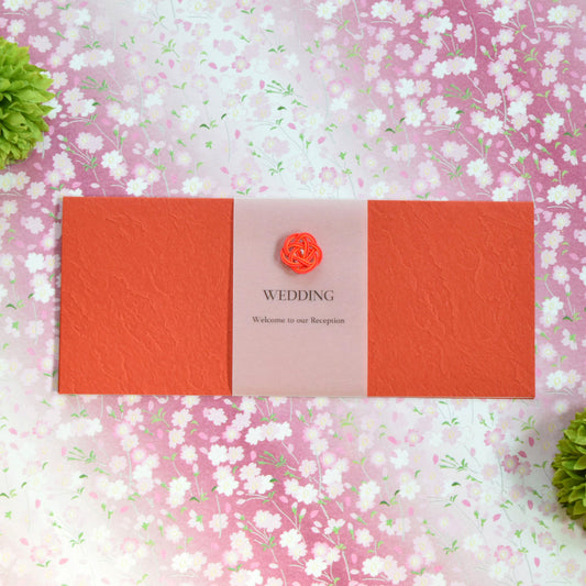 【結婚式 招待状セット】小春 紅 (印刷込み)【結婚式 ペーパー 招待状】