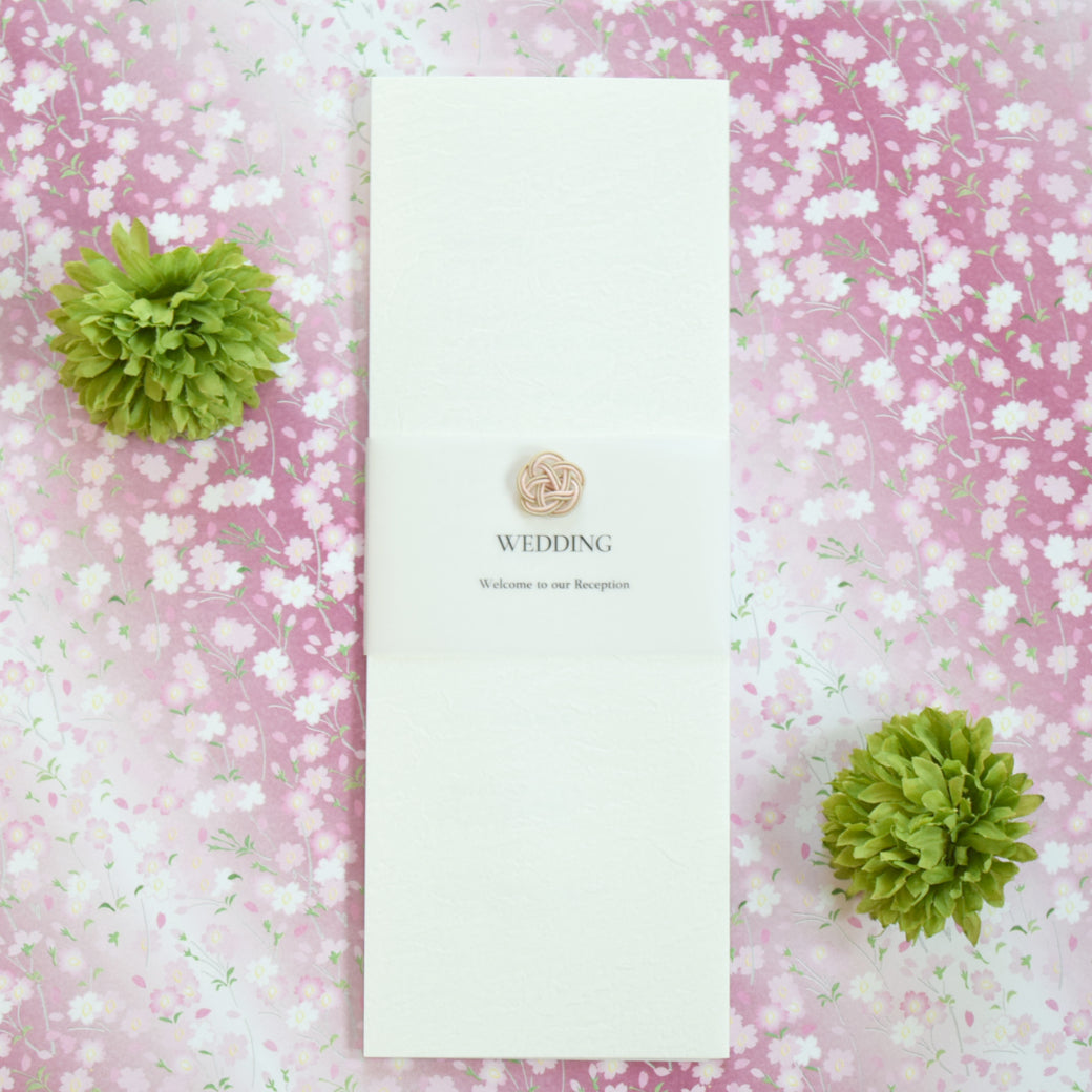 【結婚式 席次表 大人数専用】小春 白 (印刷込み)【結婚式 ペーパー 席次表】