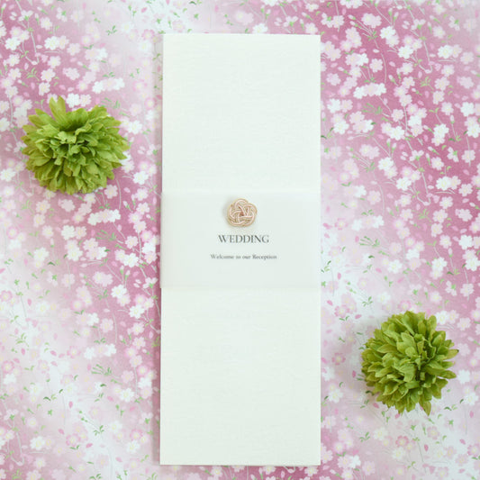 席順表 (印刷込み) 小春 白 結婚式 席順表【結婚式 ペーパー 席次表】