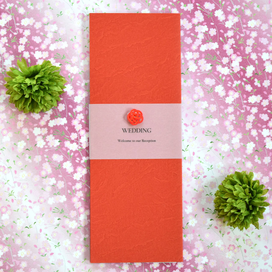 【結婚式 席次表 大人数専用】小春 紅 (印刷込み)【結婚式 ペーパー 席次表】