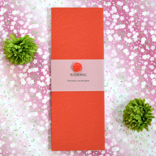 【結婚式 席次表 大人数専用】小春 紅 (印刷込み)【結婚式 ペーパー 席次表】