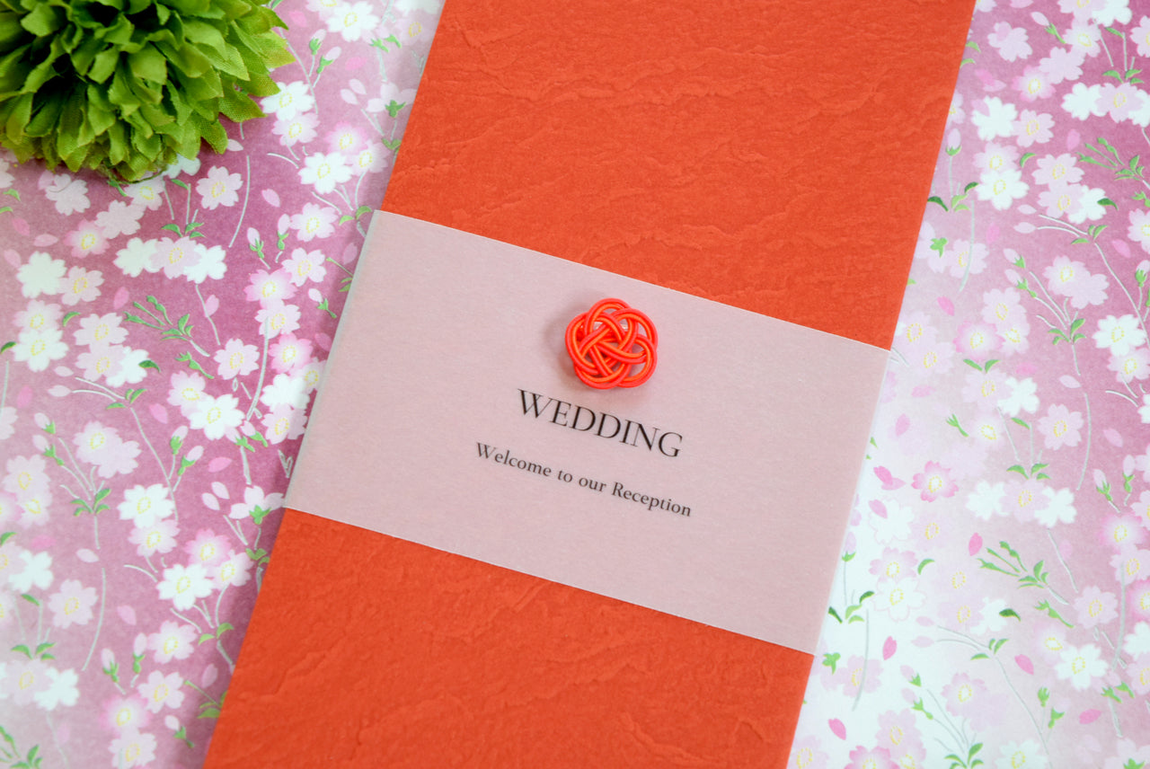 【結婚式 席次表 大人数専用】小春 紅 (印刷込み)【結婚式 ペーパー 席次表】