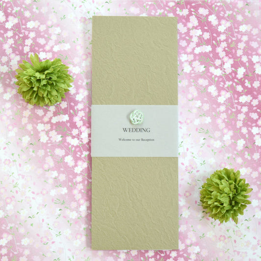 【結婚式 席次表 大人数専用】小春 緑 (印刷込み)【結婚式 ペーパー 席次表】