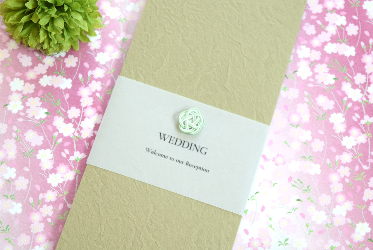 【結婚式 席次表 大人数専用】小春 緑 (印刷込み)【結婚式 ペーパー 席次表】