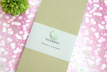 【結婚式 席次表 大人数専用】小春 緑 (印刷込み)【結婚式 ペーパー 席次表】