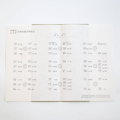 【結婚式 席次表 大人数専用】小春 緑 (印刷込み)【結婚式 ペーパー 席次表】