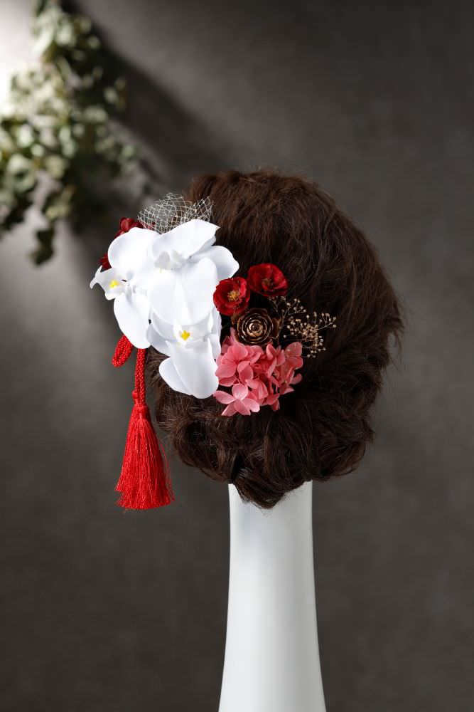 胡蝶蘭髪飾り ピンク/ブライダルアクセサリー 【結婚式 和装 アクセサリー】