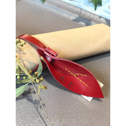 【結婚式 席札】レザーネームタグ “リーフ” CORDY限定【結婚式 ペーパー 席札】