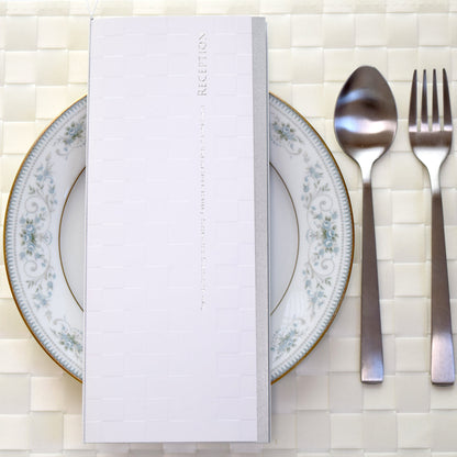 【結婚式 席次表 大人数専用】ルーチェ ホワイト (印刷込み)【結婚式 ペーパー 席次表】