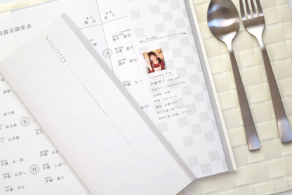 【結婚式 席次表 大人数専用】ルーチェ ホワイト (印刷込み)【結婚式 ペーパー 席次表】