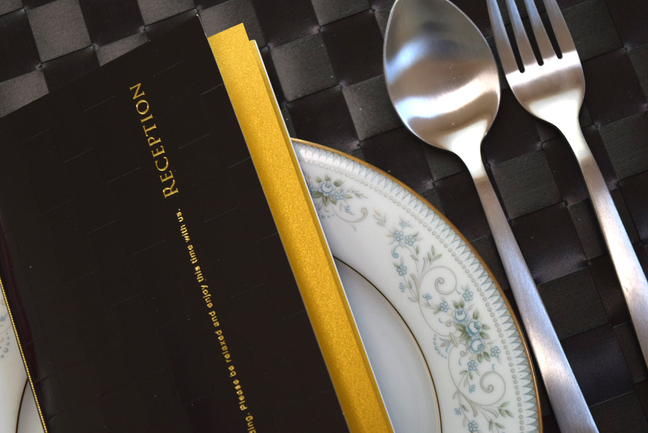 【結婚式 席次表 大人数専用】ルーチェ ブラック (印刷込み)【結婚式 ペーパー 席次表】