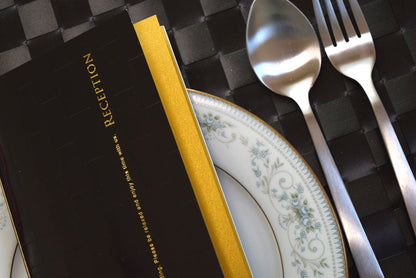 【結婚式 席次表 大人数専用】ルーチェ ブラック (印刷込み)【結婚式 ペーパー 席次表】