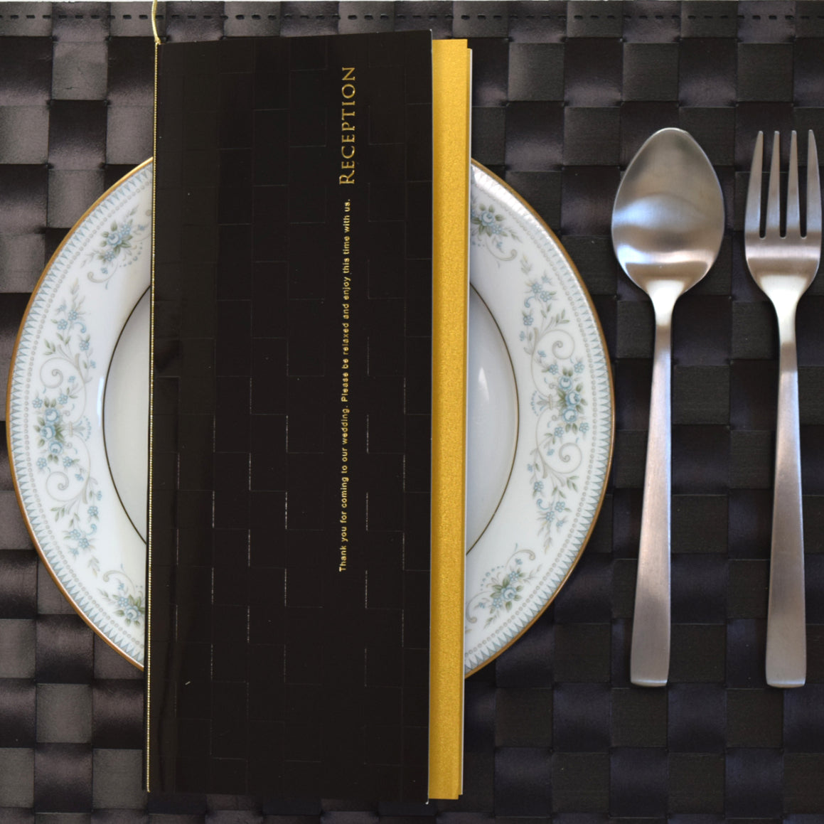 席順表 (印刷込み) ルーチェ ブラック 結婚式 席順表【結婚式 ペーパー 席次表】